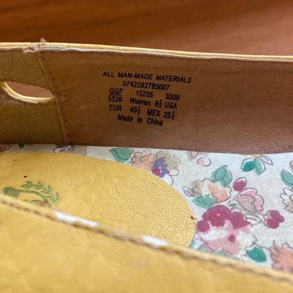 Route 66 Women Flat Slip On Yellow Round Toe Shoes - Picture 6 of 10